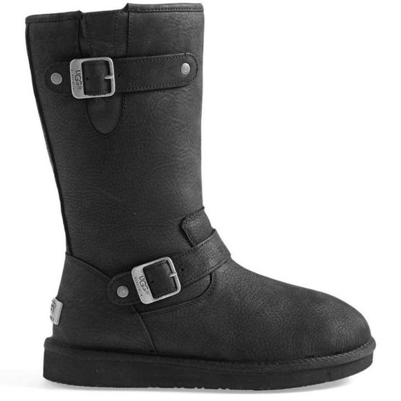 UGG Shoes - UGG Sutter Moto Inspired Boot Black 5